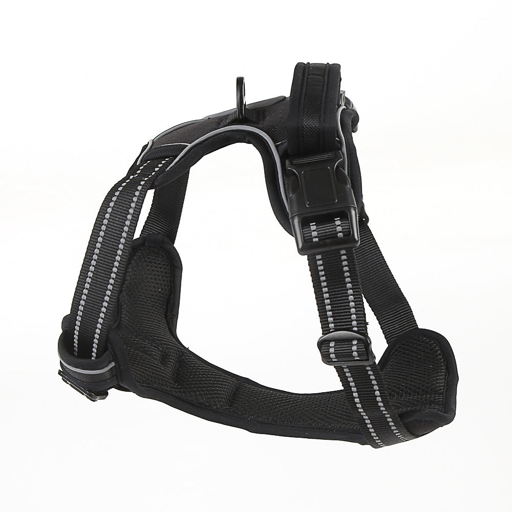 Adjustable Reflective Dog Harness with LED Lights – Breathable Comfort Vest for Small to Large
