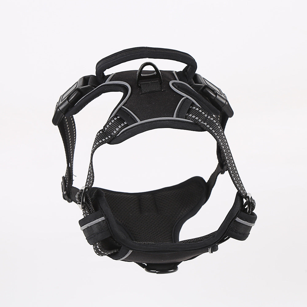 Adjustable Reflective Dog Harness with LED Lights – Breathable Comfort Vest for Small to Large
