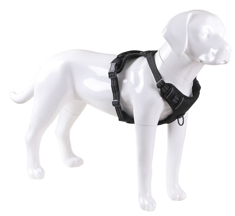 Adjustable Reflective Dog Harness with LED Lights – Breathable Comfort Vest for Small to Large