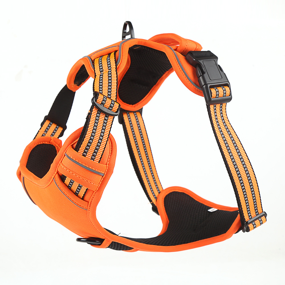 Adjustable Reflective Dog Harness with LED Lights – Breathable Comfort Vest for Small to Large