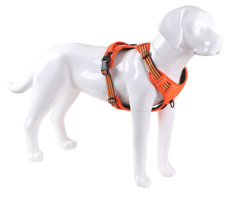 Adjustable Reflective Dog Harness with LED Lights – Breathable Comfort Vest for Small to Large