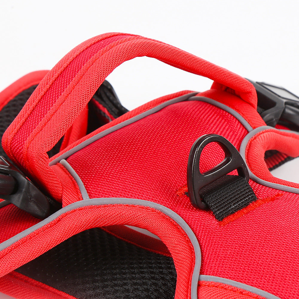 Adjustable Reflective Dog Harness with LED Lights – Breathable Comfort Vest for Small to Large
