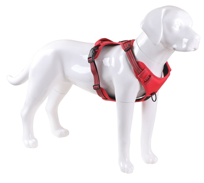 Adjustable Reflective Dog Harness with LED Lights – Breathable Comfort Vest for Small to Large