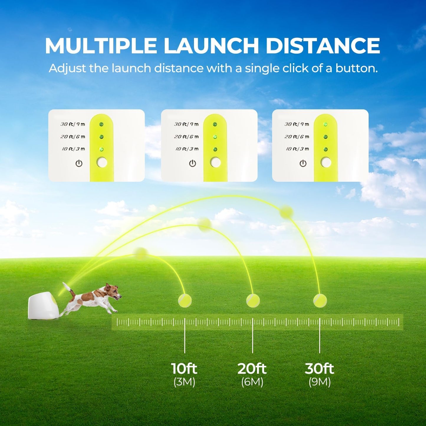 Automatic Dog Ball Launcher for Small Dogs – Interactive Tennis Thrower with 3 Modes & Balls