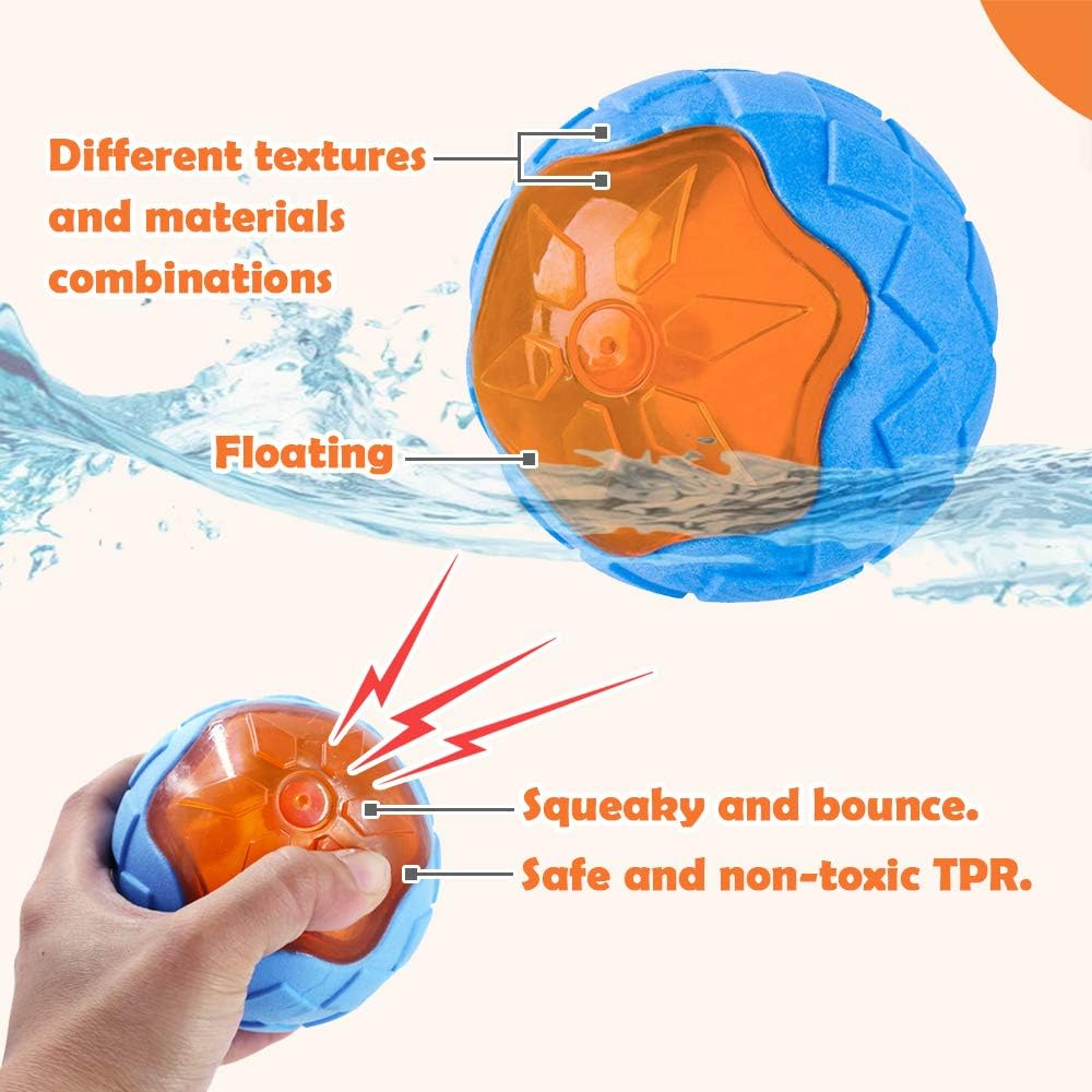 Dog Squeaky Pool & Beach Floating Toys – Interactive Fetch Play Toys for Small, Medium & Large Dogs
