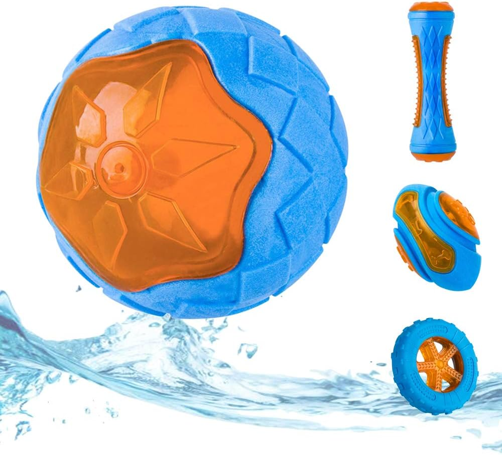 Dog Squeaky Pool & Beach Floating Toys – Interactive Fetch Play Toys for Small, Medium & Large Dogs