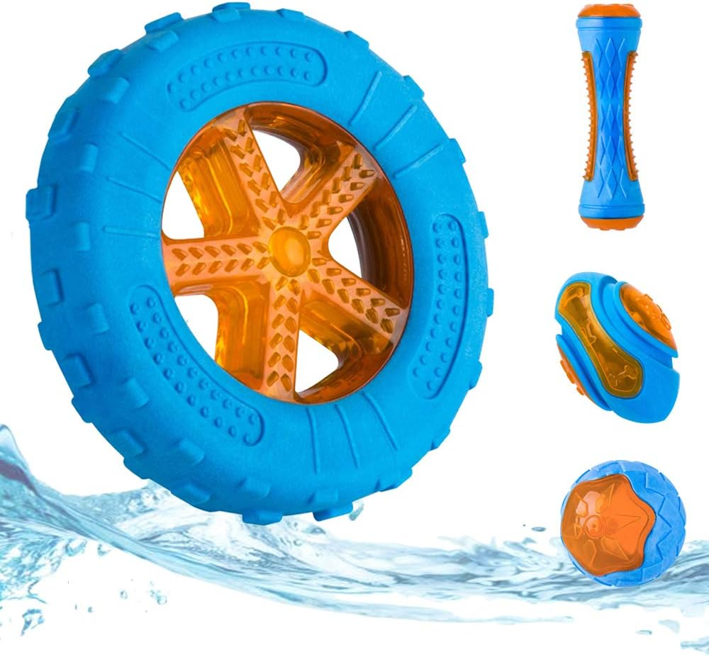 Dog Squeaky Pool & Beach Floating Toys – Interactive Fetch Play Toys for Small, Medium & Large Dogs