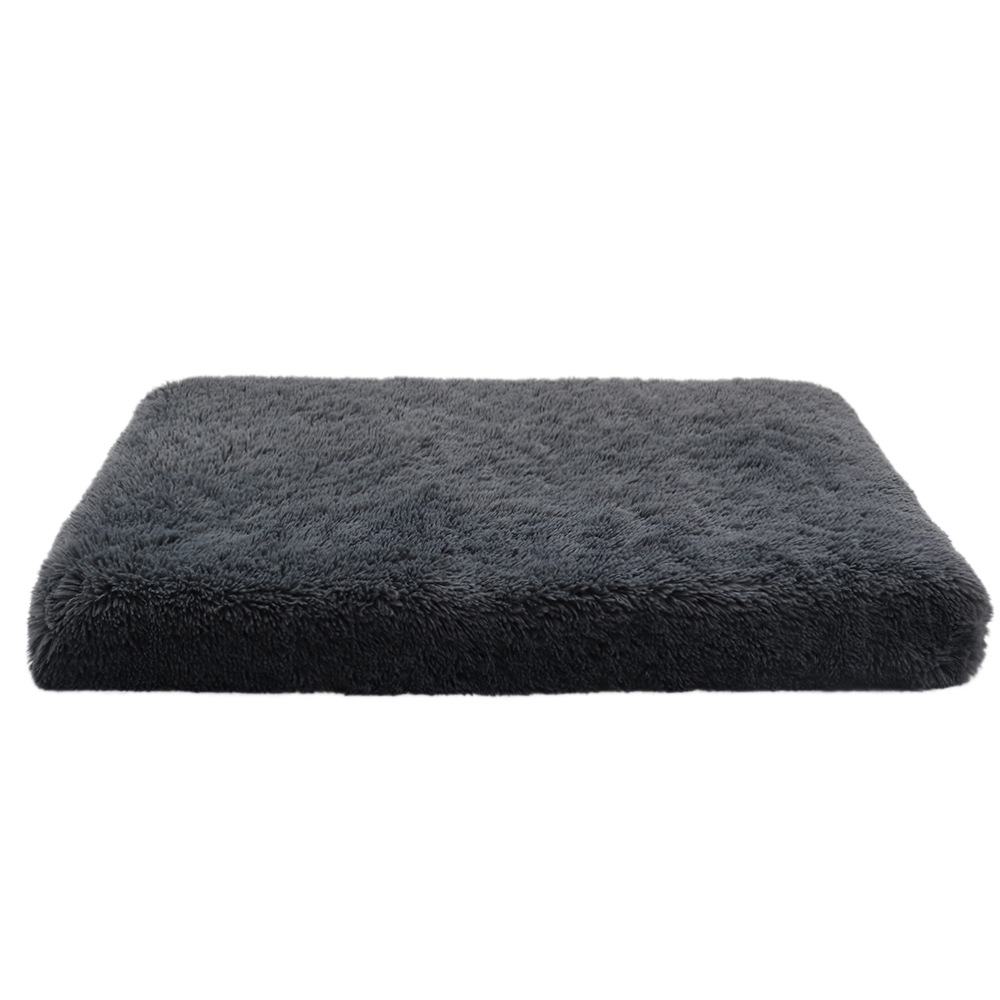 Fluffy Calming Dog Bed – Anti-Anxiety Crate Cushion with Washable Cover & Anti-Slip Bottom for Small, Medium, Large Pets