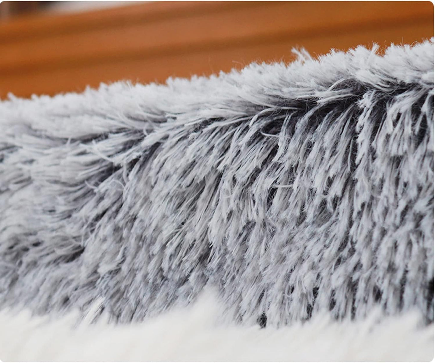 Fluffy Calming Dog Bed – Anti-Anxiety Crate Cushion with Washable Cover & Anti-Slip Bottom for Small, Medium, Large Pets