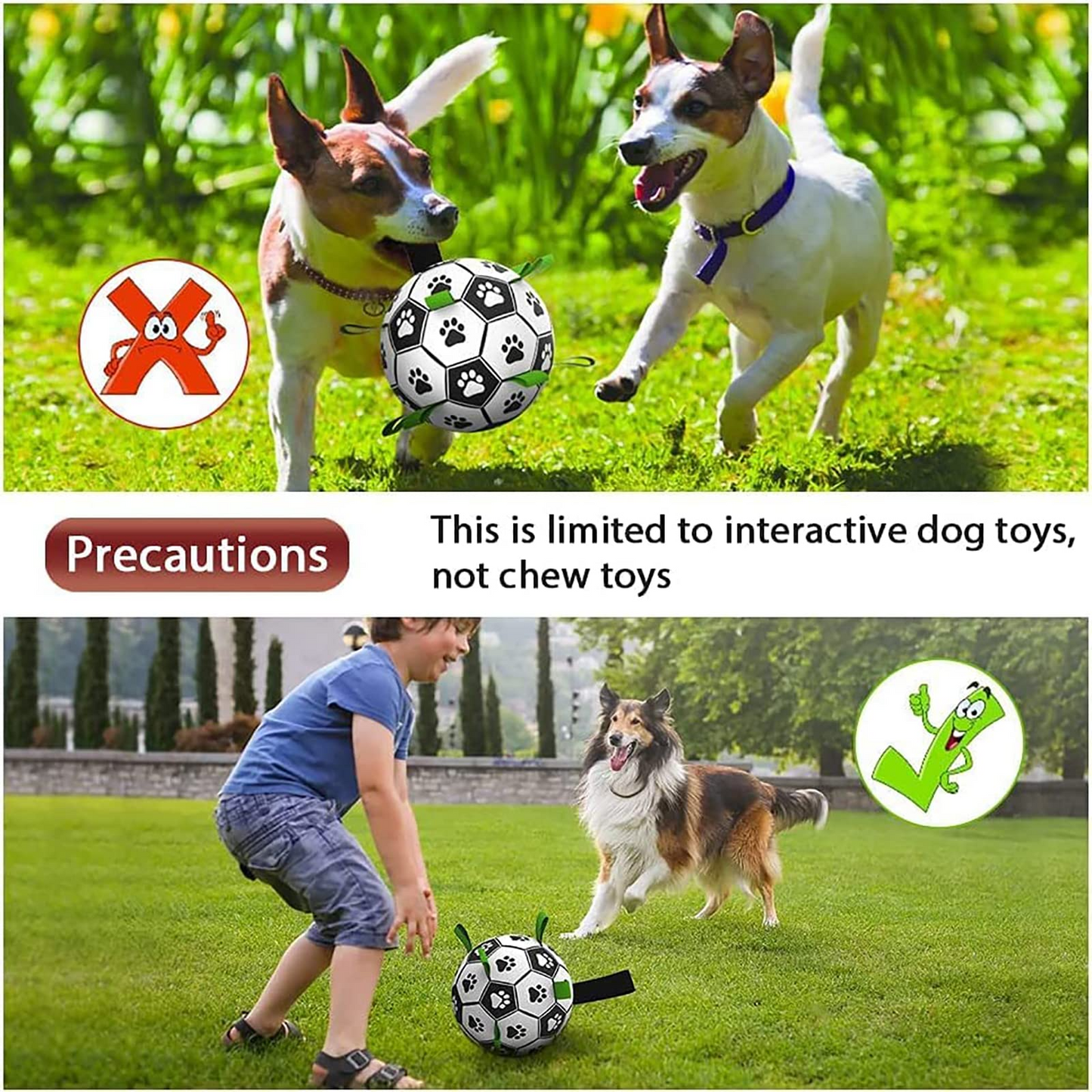 Interactive Dog Football Toy with Grab Tabs – Durable Water Ball for Small & Medium Dogs, Indoor & Outdoor Play