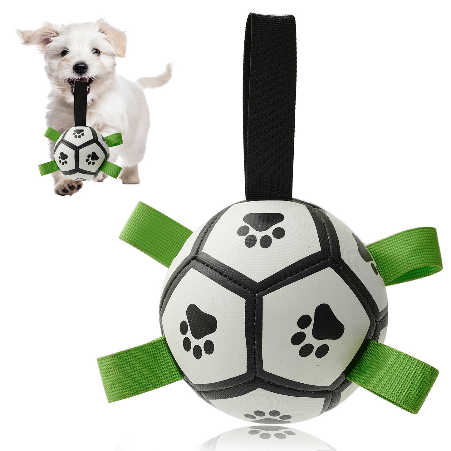 Interactive Dog Football Toy with Grab Tabs – Durable Water Ball for Small & Medium Dogs, Indoor & Outdoor Play
