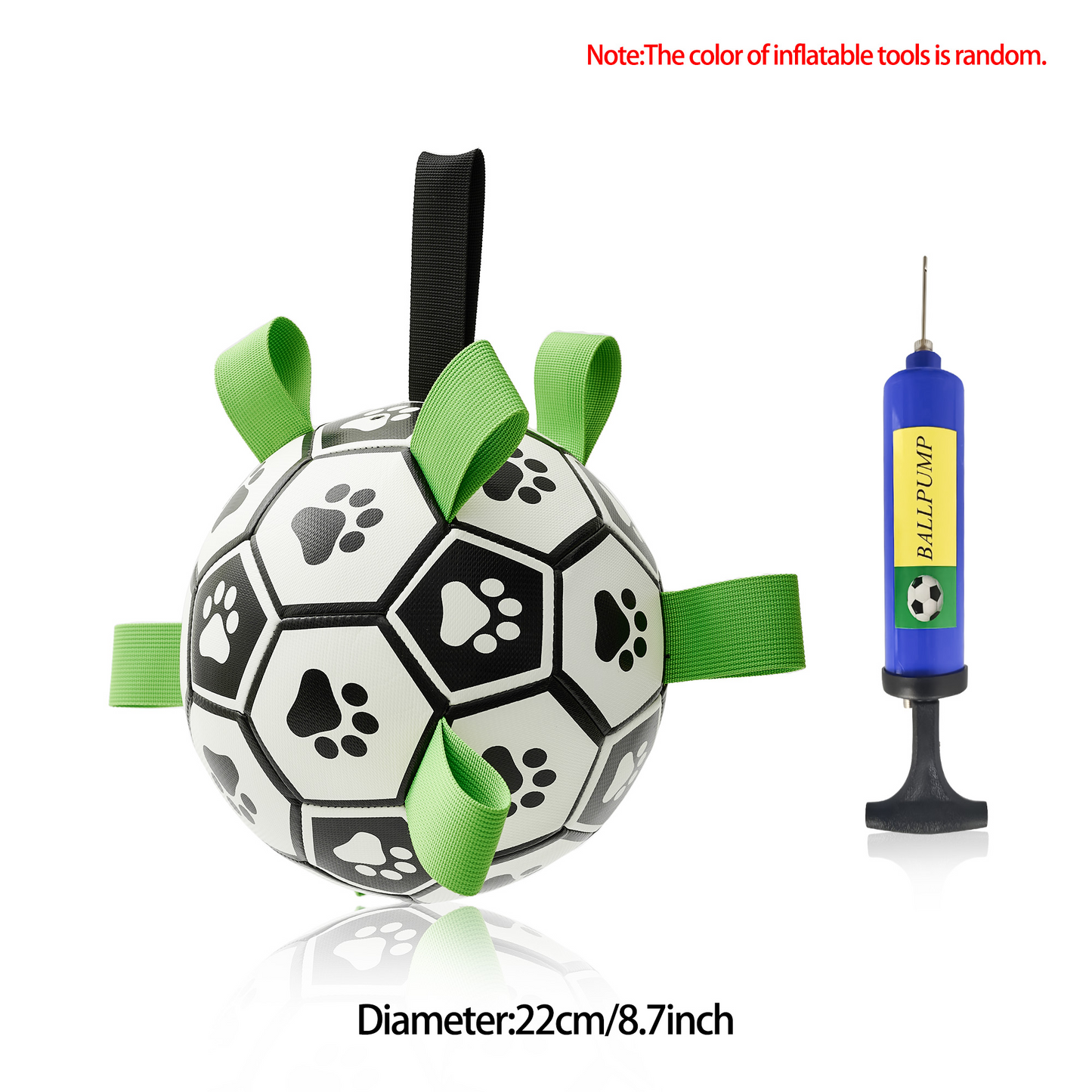 Interactive Dog Football Toy with Grab Tabs – Durable Water Ball for Small & Medium Dogs, Indoor & Outdoor Play