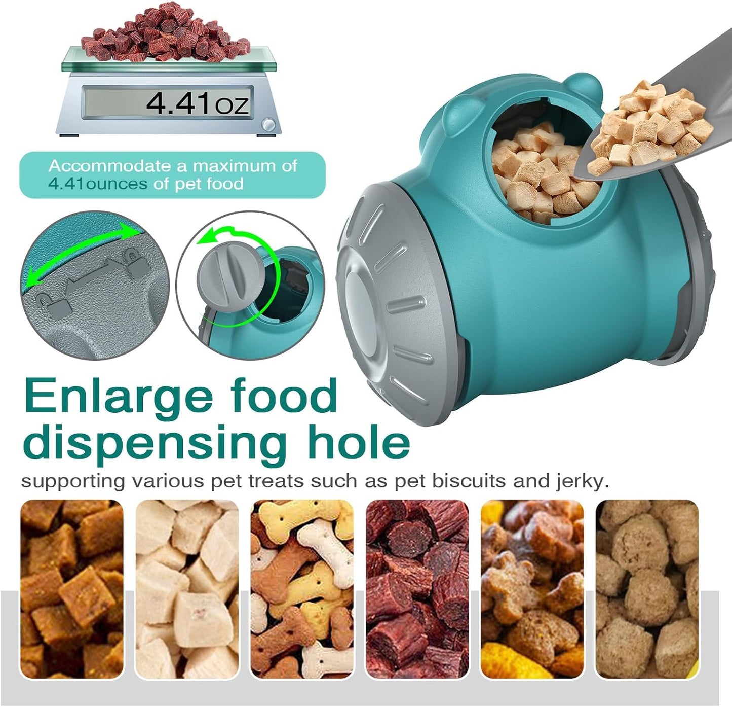 Interactive Dog Tumbler Feeder Toy – Slow Feeding IQ Training Toy for Small & Medium Dogs and Cats
