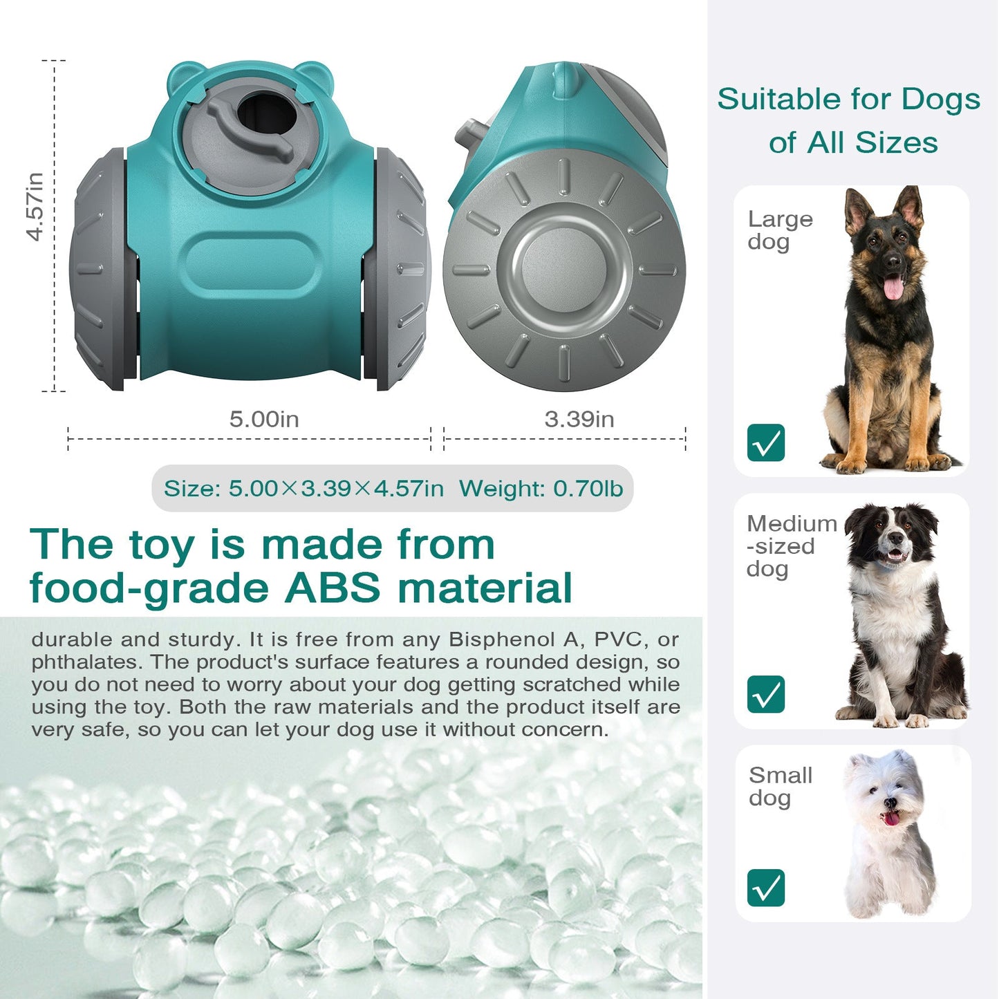 Interactive Dog Tumbler Feeder Toy – Slow Feeding IQ Training Toy for Small & Medium Dogs and Cats