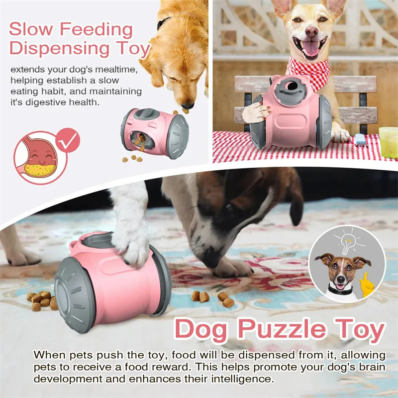 Interactive Dog Tumbler Feeder Toy – Slow Feeding IQ Training Toy for Small & Medium Dogs and Cats