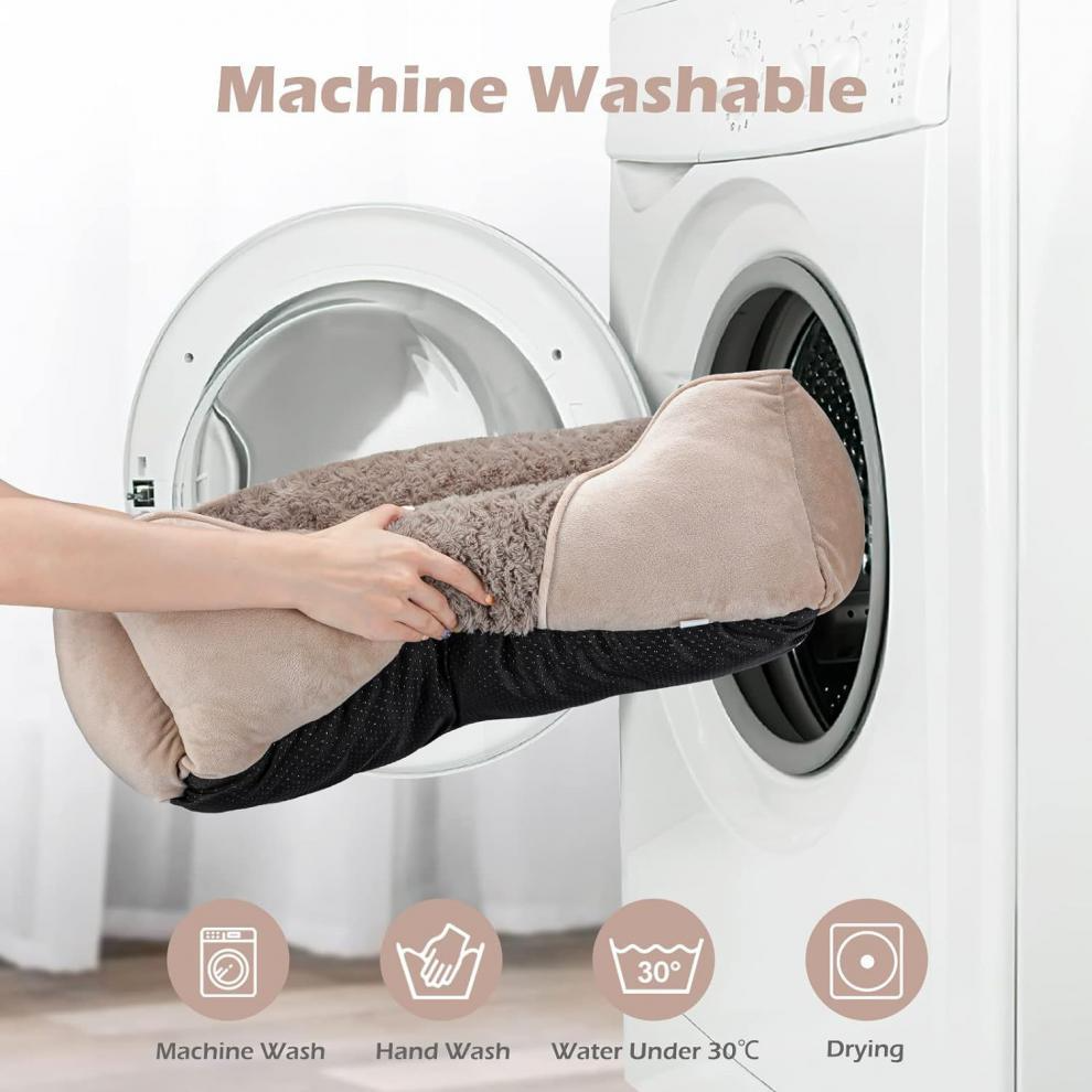 Machine Washable Dog Bed – Suede Fabric, Anti-Slip, High-Rebound Sides for Support