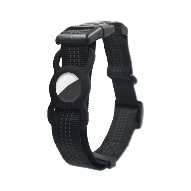 Reflective Dog Collar with Airtag Holder – Adjustable Anti-Lost Nylon Pet Collar