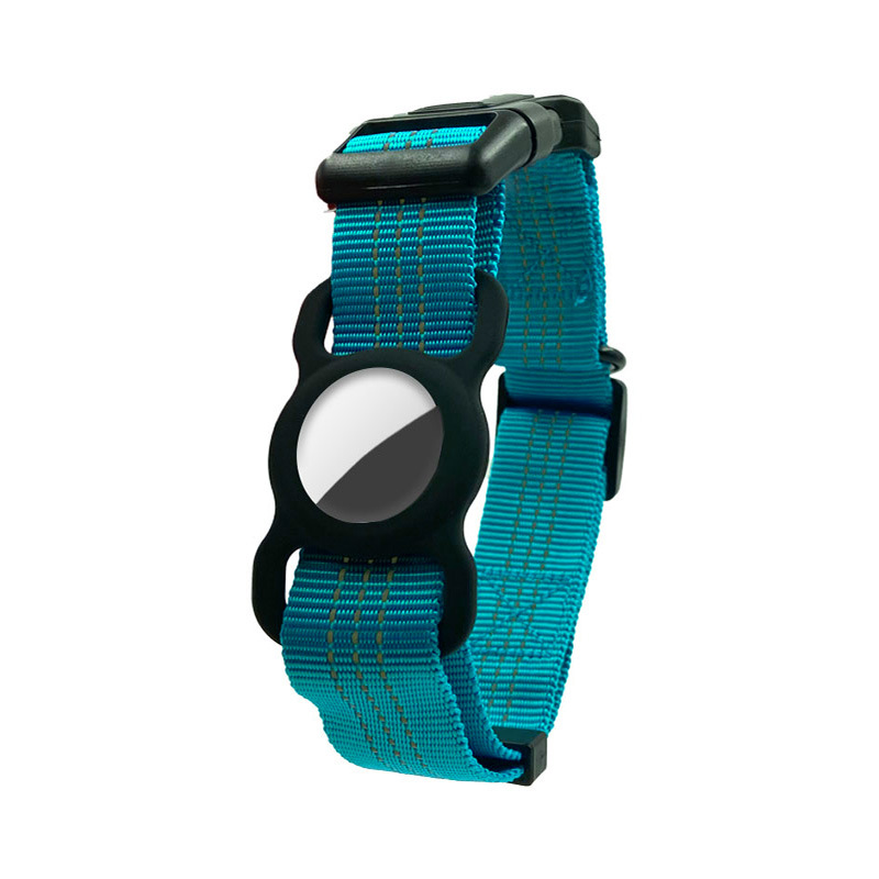 Reflective Dog Collar with Airtag Holder – Adjustable Anti-Lost Nylon Pet Collar