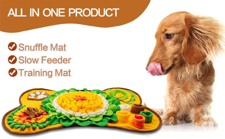 Snuffle Mat for Dogs – Interactive Feeding Puzzle Toy for Mental Stimulation & Slow Eating, Machine Washable, Anti-Slip Design