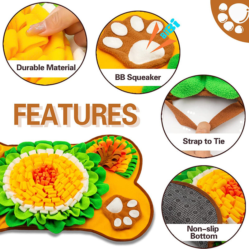 Snuffle Mat for Dogs – Interactive Feeding Puzzle Toy for Mental Stimulation & Slow Eating, Machine Washable, Anti-Slip Design
