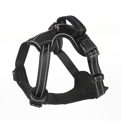 Adjustable Reflective Dog Harness with LED Lights – Breathable Comfort Vest for Small to Large