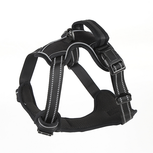 Adjustable Reflective Dog Harness with LED Lights – Breathable Comfort Vest for Small to Large