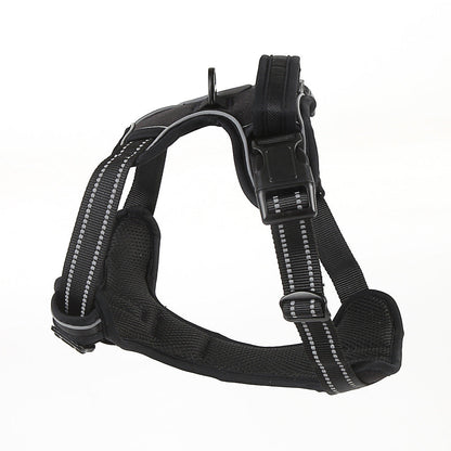 Adjustable Reflective Dog Harness with LED Lights – Breathable Comfort Vest for Small to Large