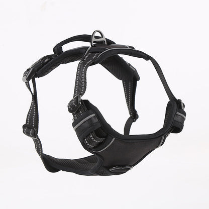 Adjustable Reflective Dog Harness with LED Lights – Breathable Comfort Vest for Small to Large