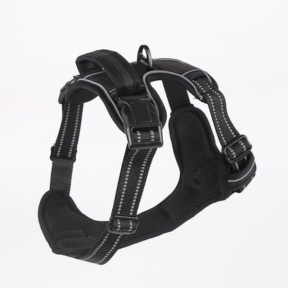 Adjustable Reflective Dog Harness with LED Lights – Breathable Comfort Vest for Small to Large