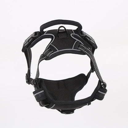 Adjustable Reflective Dog Harness with LED Lights – Breathable Comfort Vest for Small to Large