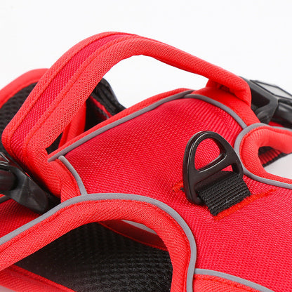 Adjustable Reflective Dog Harness with LED Lights – Breathable Comfort Vest for Small to Large