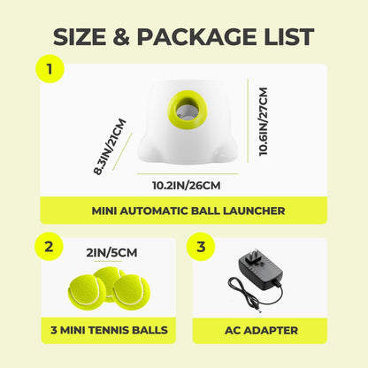 Automatic Dog Ball Launcher for Small Dogs – Interactive Tennis Thrower with 3 Modes & Balls