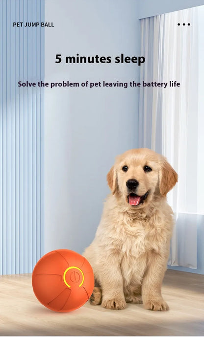 Electric Dog Toy Ball – Auto Rolling, Bouncing & Jumping Toy for Small Dogs & Cats
