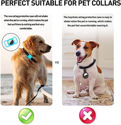 Reflective Dog Collar with Airtag Holder – Adjustable Anti-Lost Nylon Pet Collar