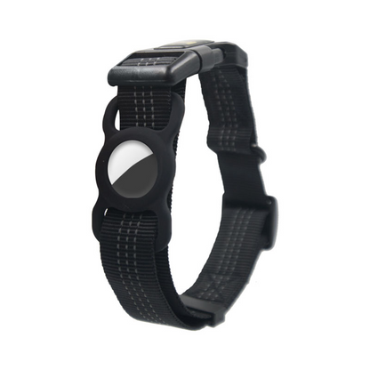 Reflective Dog Collar with Airtag Holder – Adjustable Anti-Lost Nylon Pet Collar