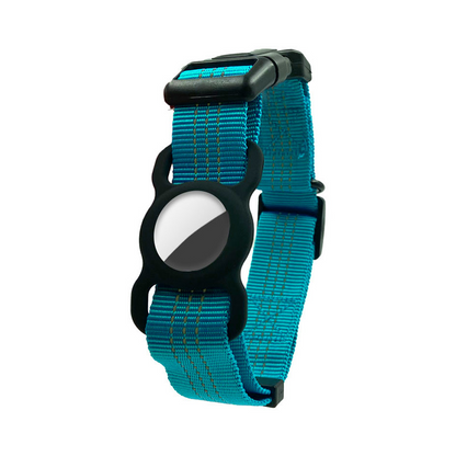 Reflective Dog Collar with Airtag Holder – Adjustable Anti-Lost Nylon Pet Collar