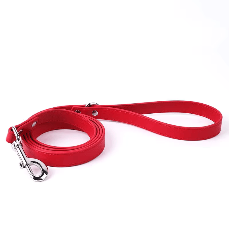 Snugssy Leatherette Leash Crimson Red